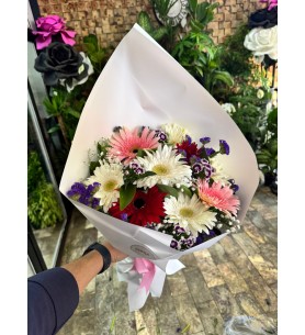 RENKLİ GERBERA BUKETİ